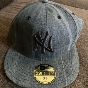 Grey New York Yankees new era 7 5/8 fitted hat